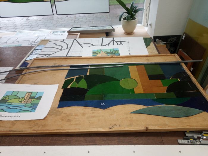 Ontwerp voor glas in lood door de opdrachtgever
